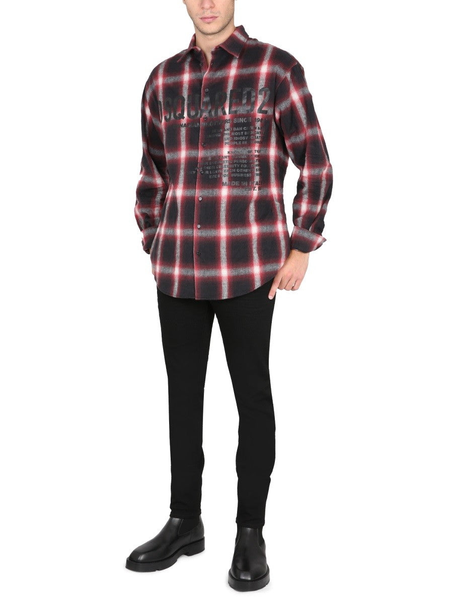 Dsquared2 Overhemd met logoprint – Meerkleurig
