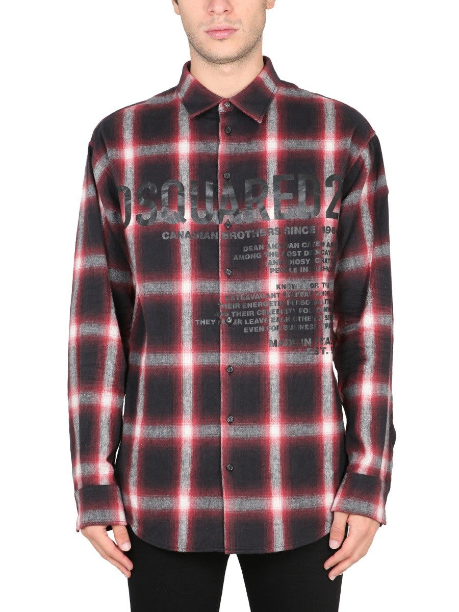 Dsquared2 Overhemd met logoprint – Meerkleurig