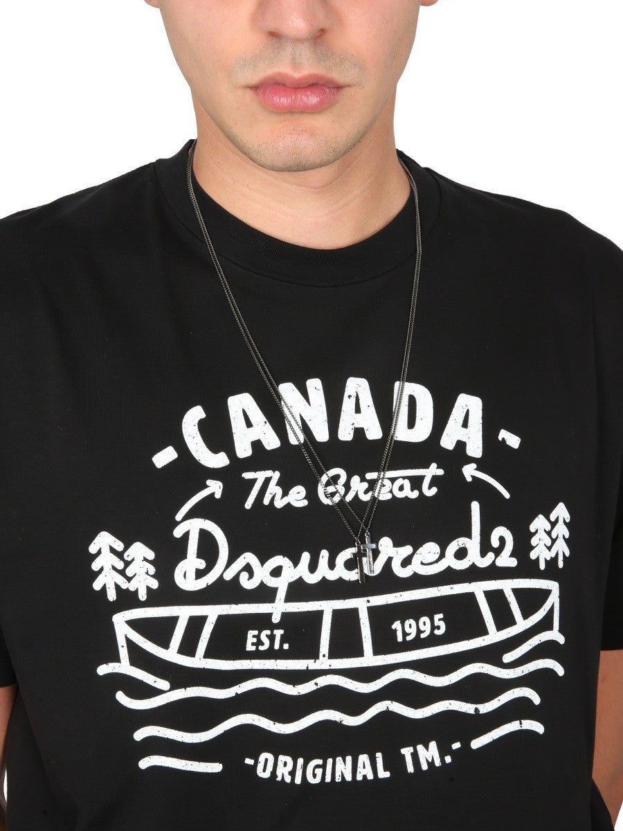 Dsquared2 T-shirt met logoprint Heren – Zwart