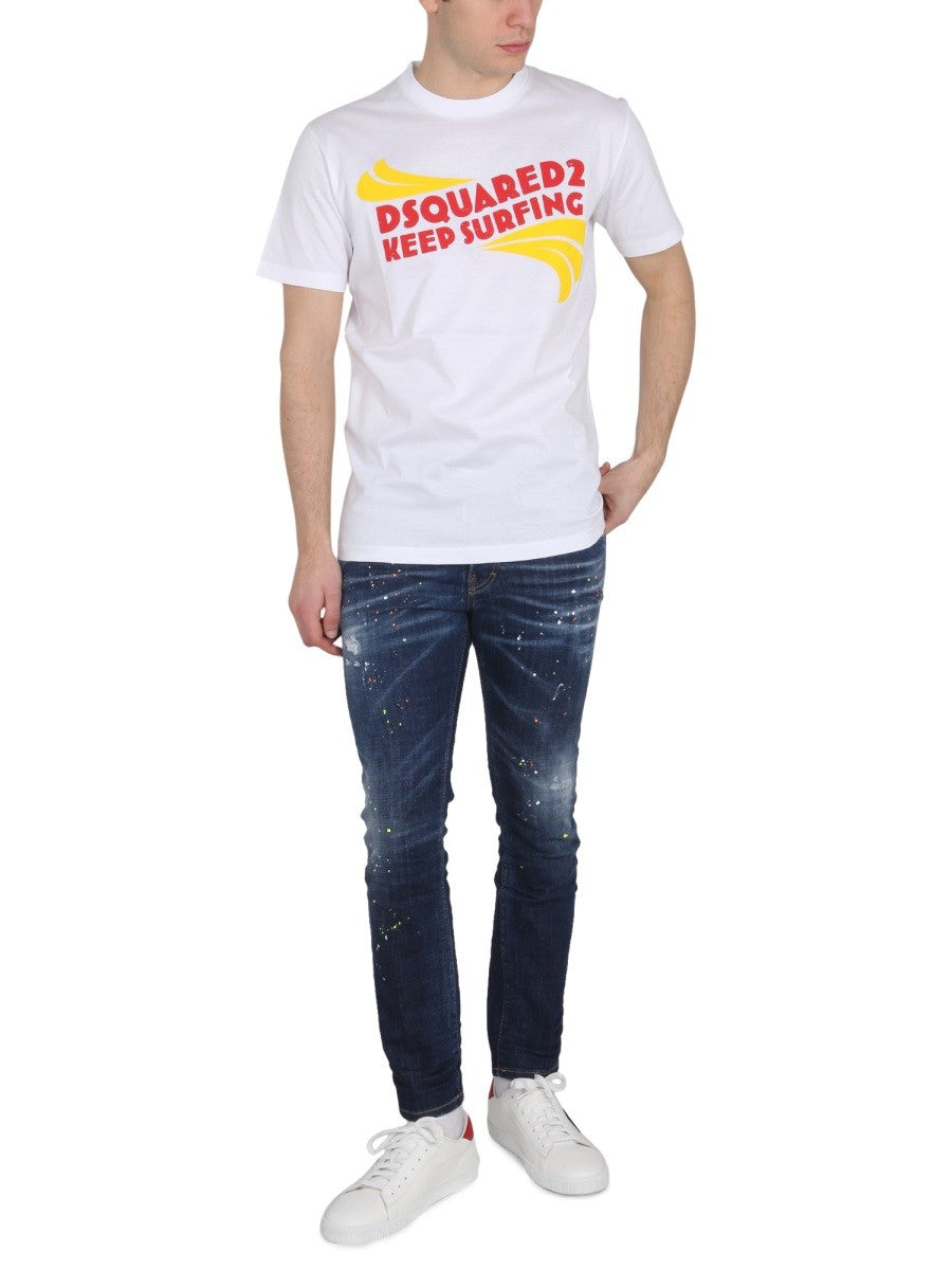 Dsquared2 T-shirt met logoprint Heren – Wit
