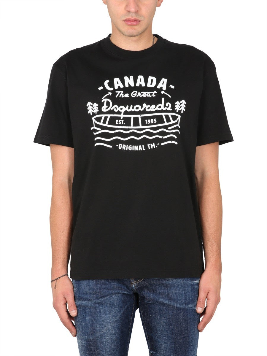 Dsquared2 T-shirt met logoprint Heren – Zwart