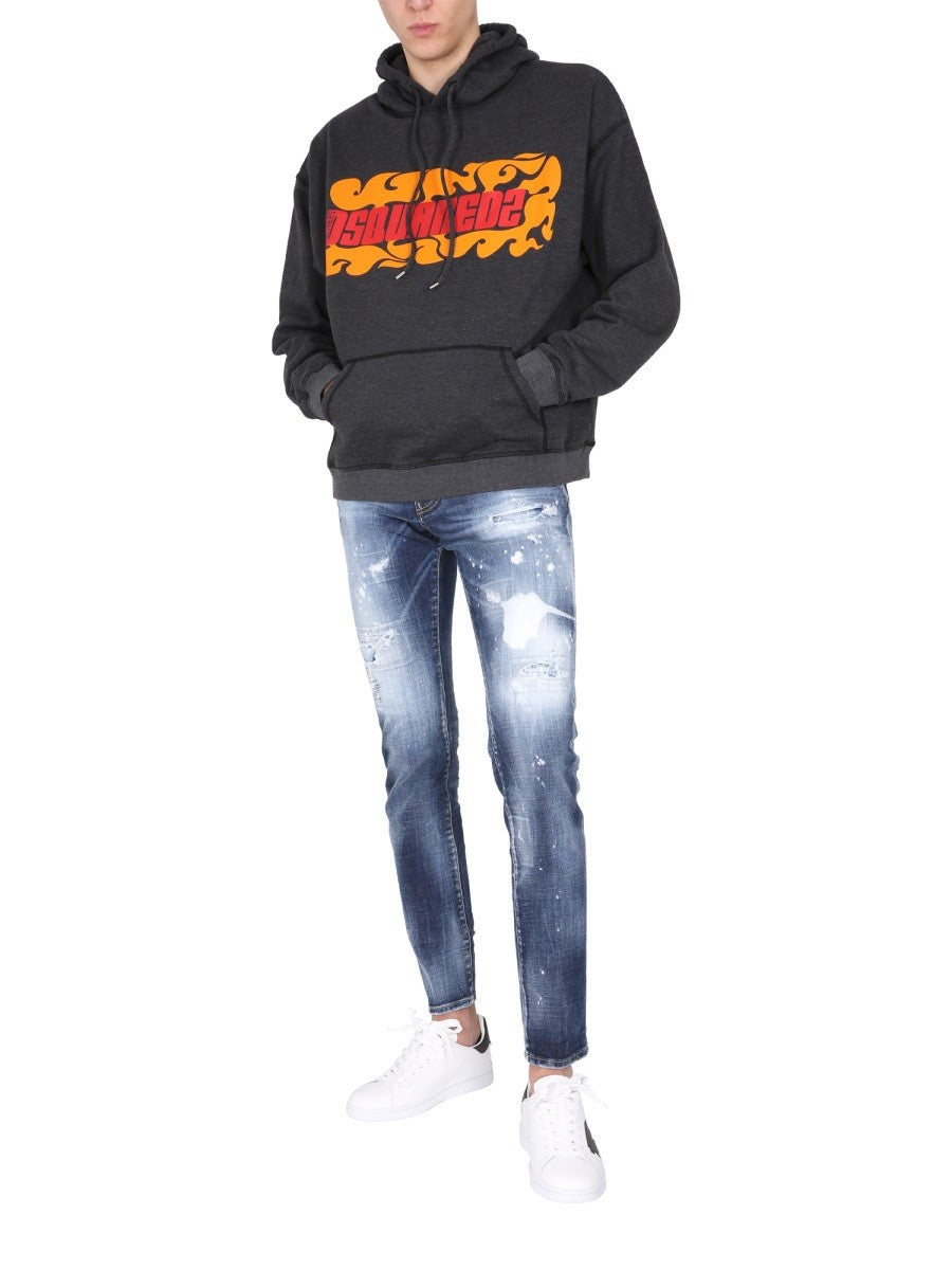 Dsquared2 Hoodie met logoprint Heren – Zwart
