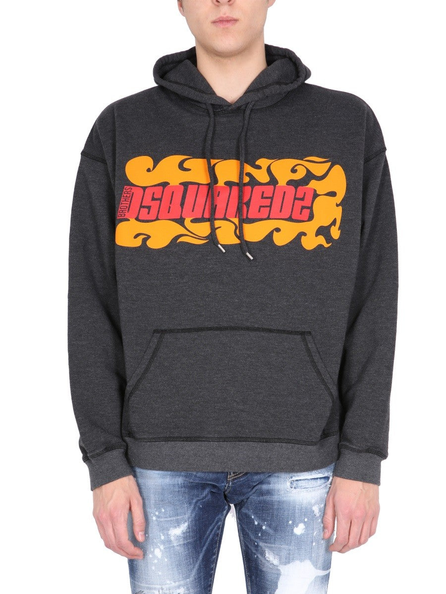 Dsquared2 Hoodie met logoprint Heren – Zwart