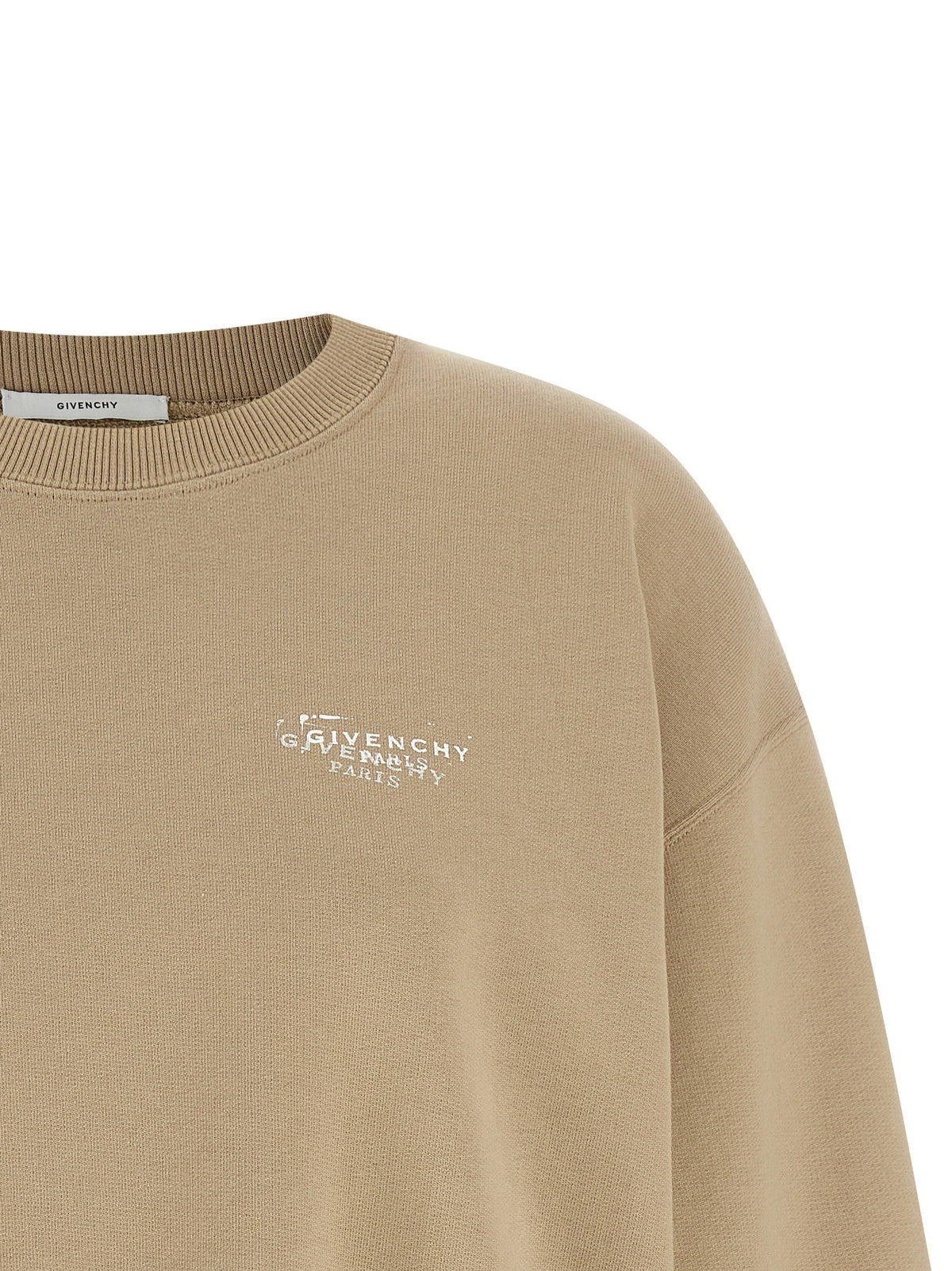 Givenchy Katoenen Sweater met stamp-logo – Beige