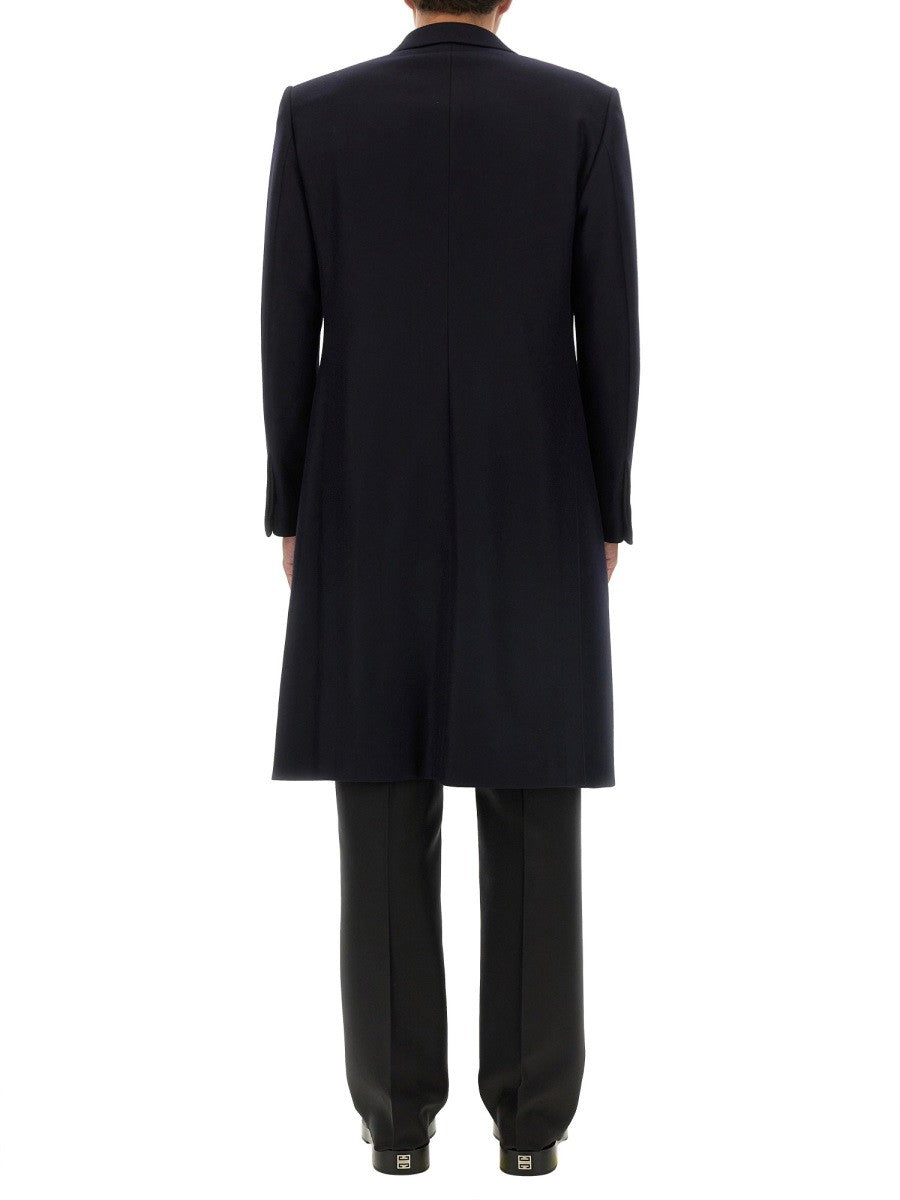 Givenchy Lange Jas van scheerwol – Marineblauw