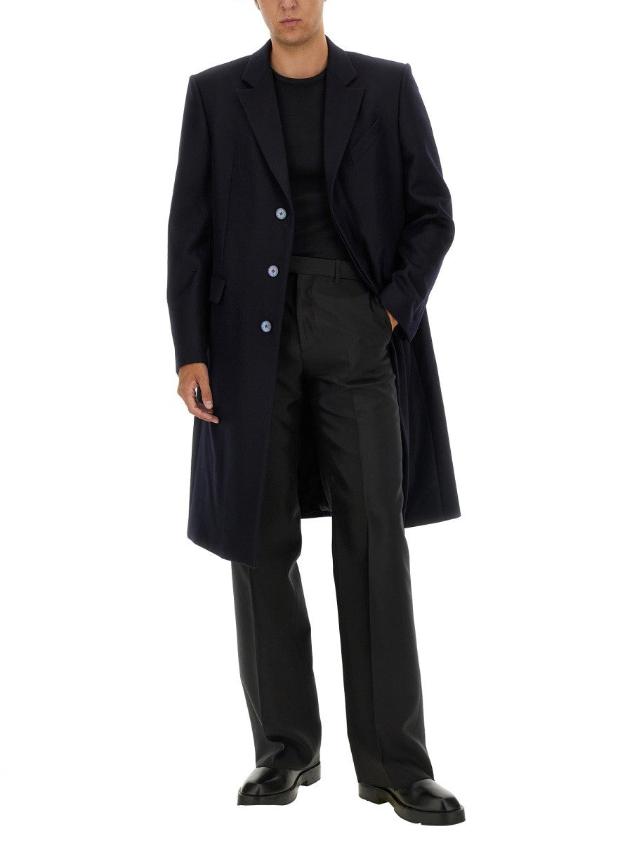 Givenchy Lange Jas van scheerwol – Marineblauw