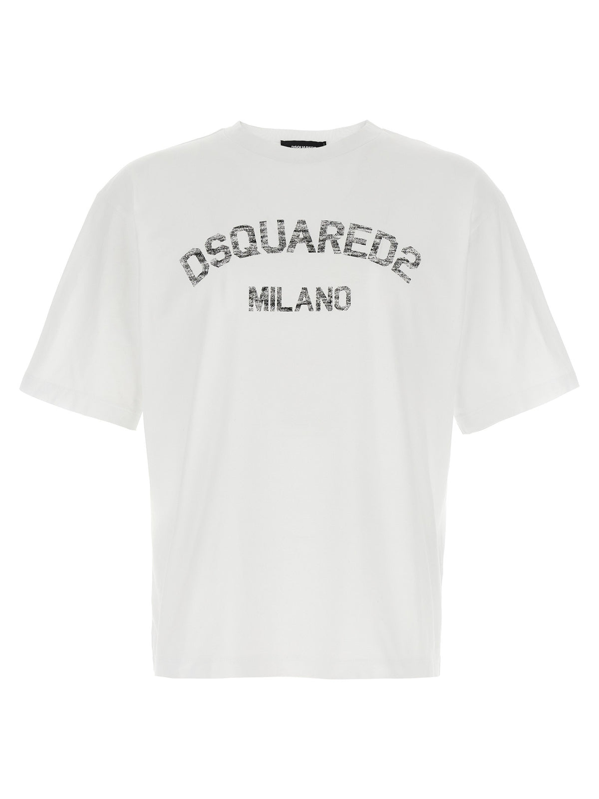 Dsquared2 Loose fit T-shirt met vintageprint – Wit
