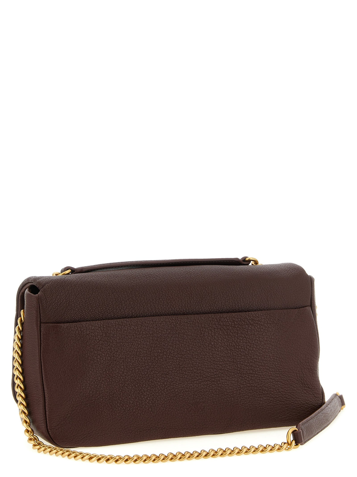 Pinko Schoudertas met Love Birds-gesp – Donkerbruin
