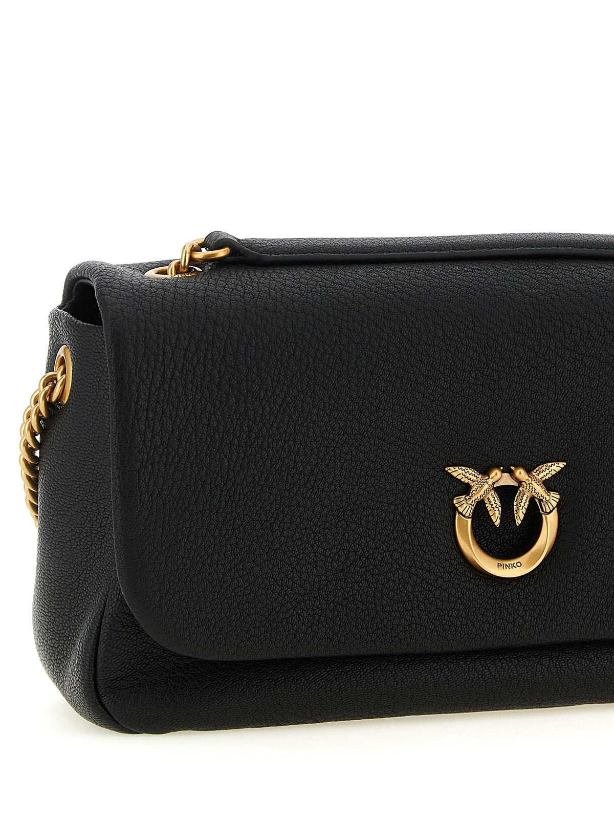 Pinko Schoudertas met Love Birds-gesp – Zwart