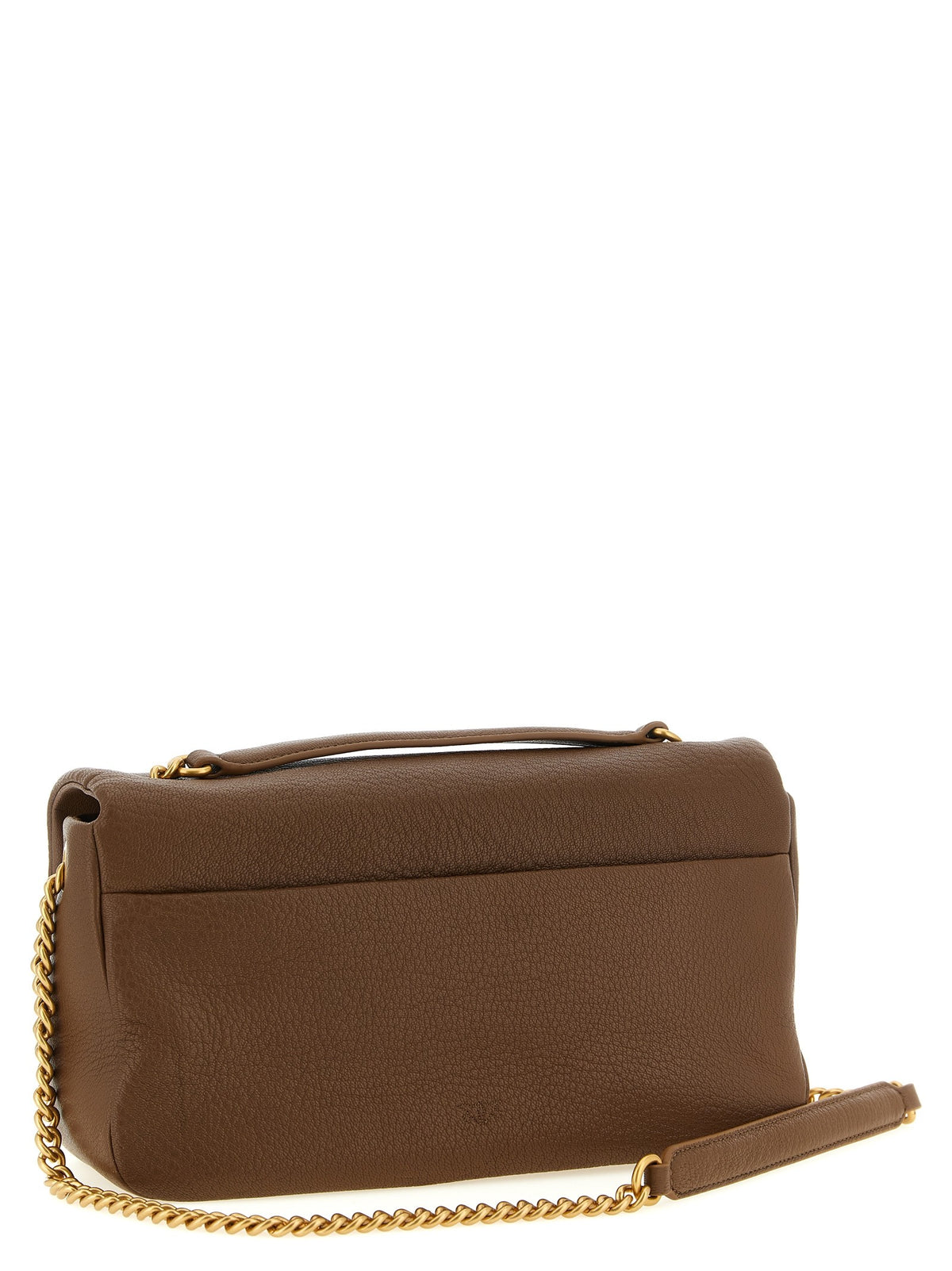 Pinko Schoudertas met Love Birds-gesp – Cognac