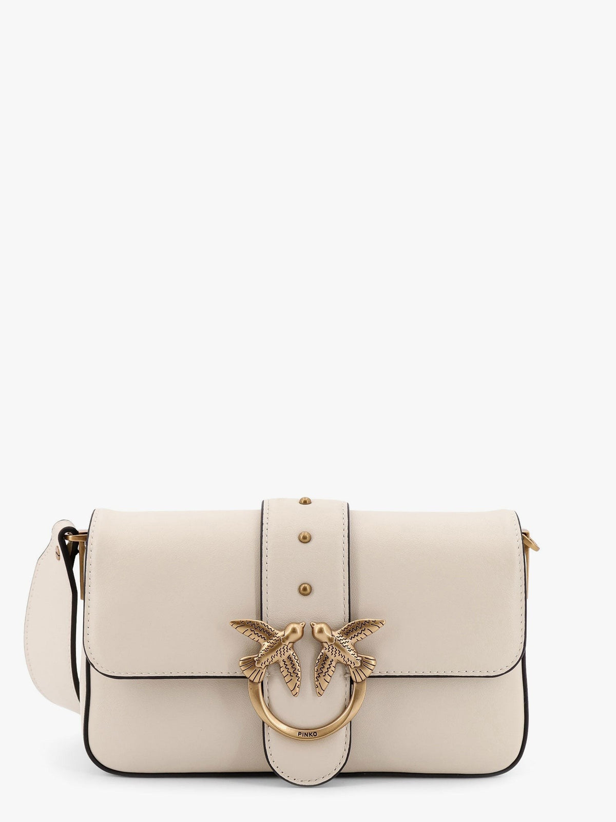 Pinko Love One Mini Schoudertas – Gebroken wit