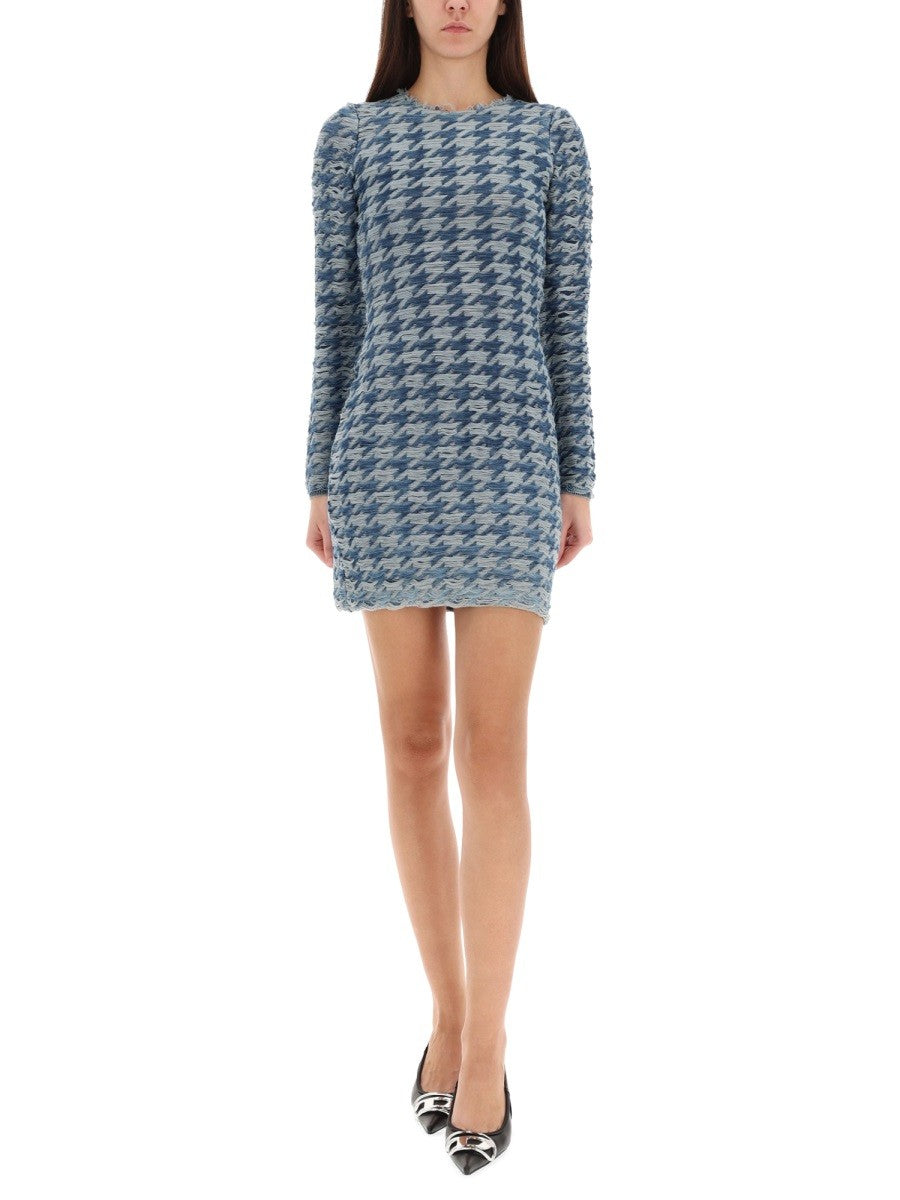 Diesel Geruite jurk – Blauw / Wit