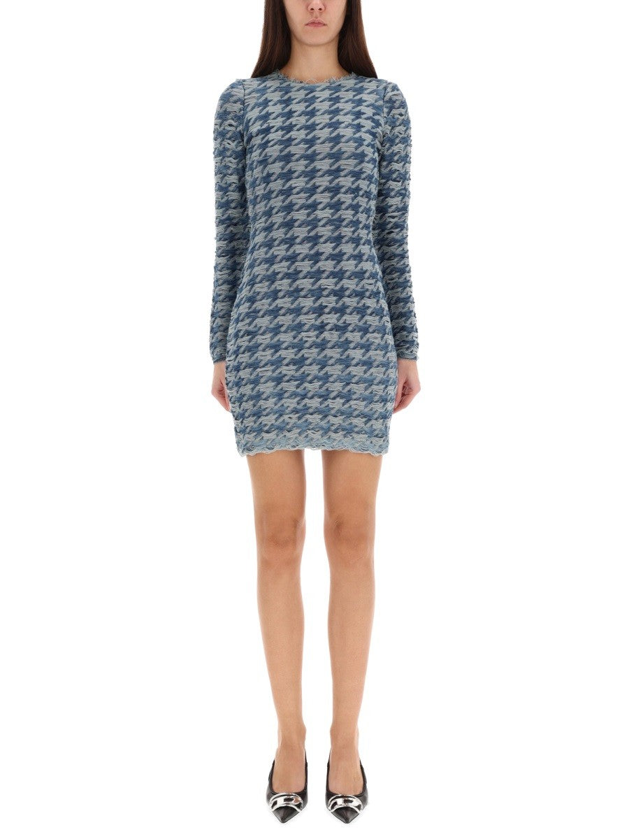 Diesel Geruite jurk – Blauw / Wit