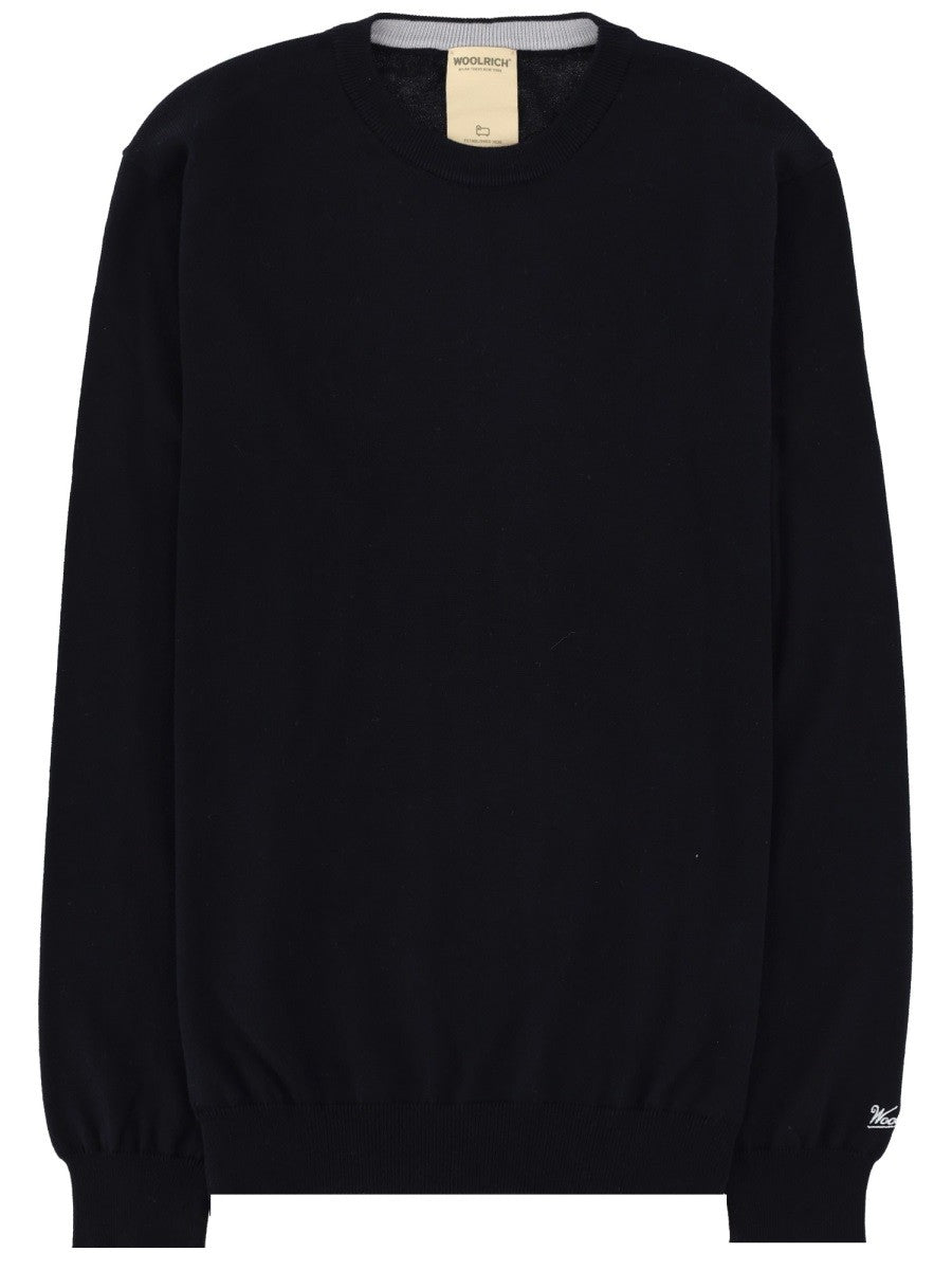 Woolrich Katoenen Trui – Marineblauw