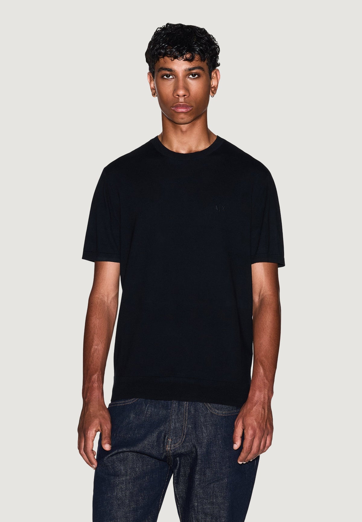 Armani Exchange T-shirt met Korte Mouwen Heren – Zwart