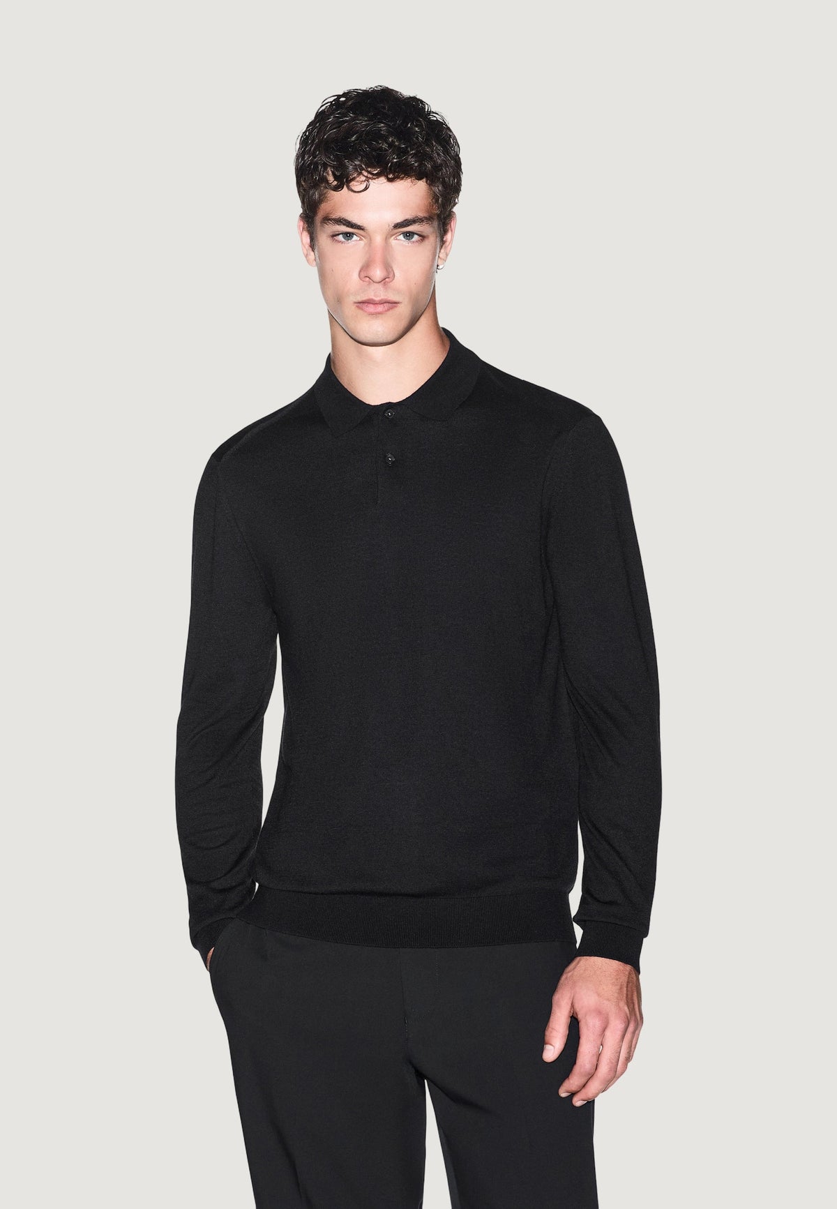 Armani Exchange Trui met Lyocell – Zwart