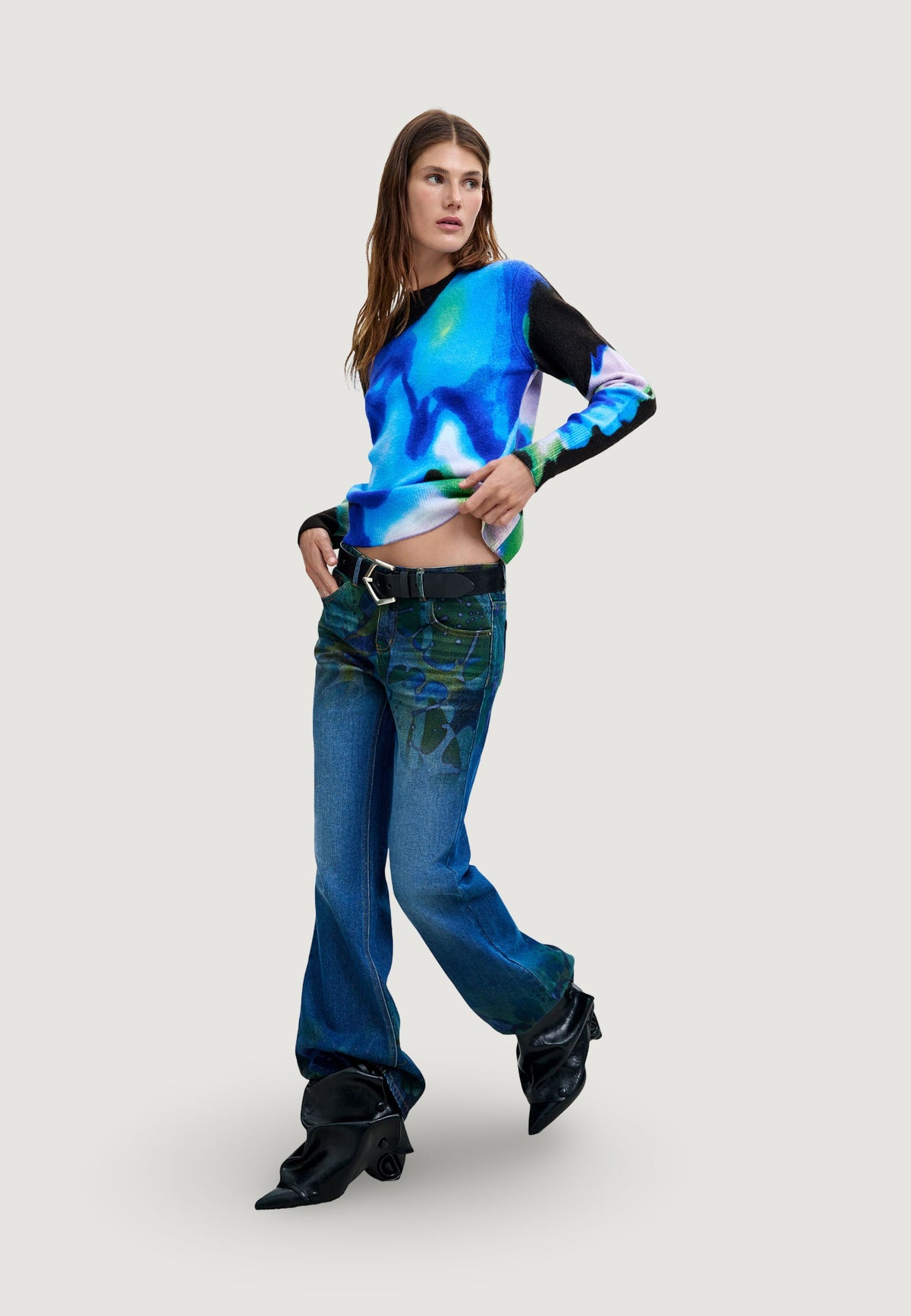 Desigual Clouds Lacroix Trui – Meerkleurig