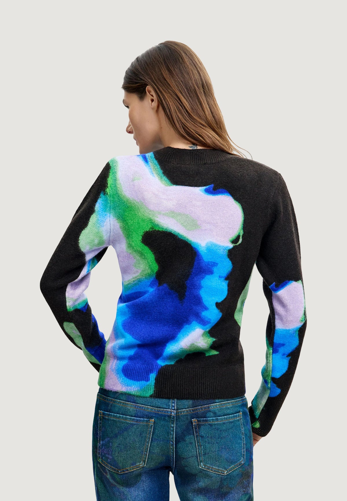 Desigual Clouds Lacroix Trui – Meerkleurig