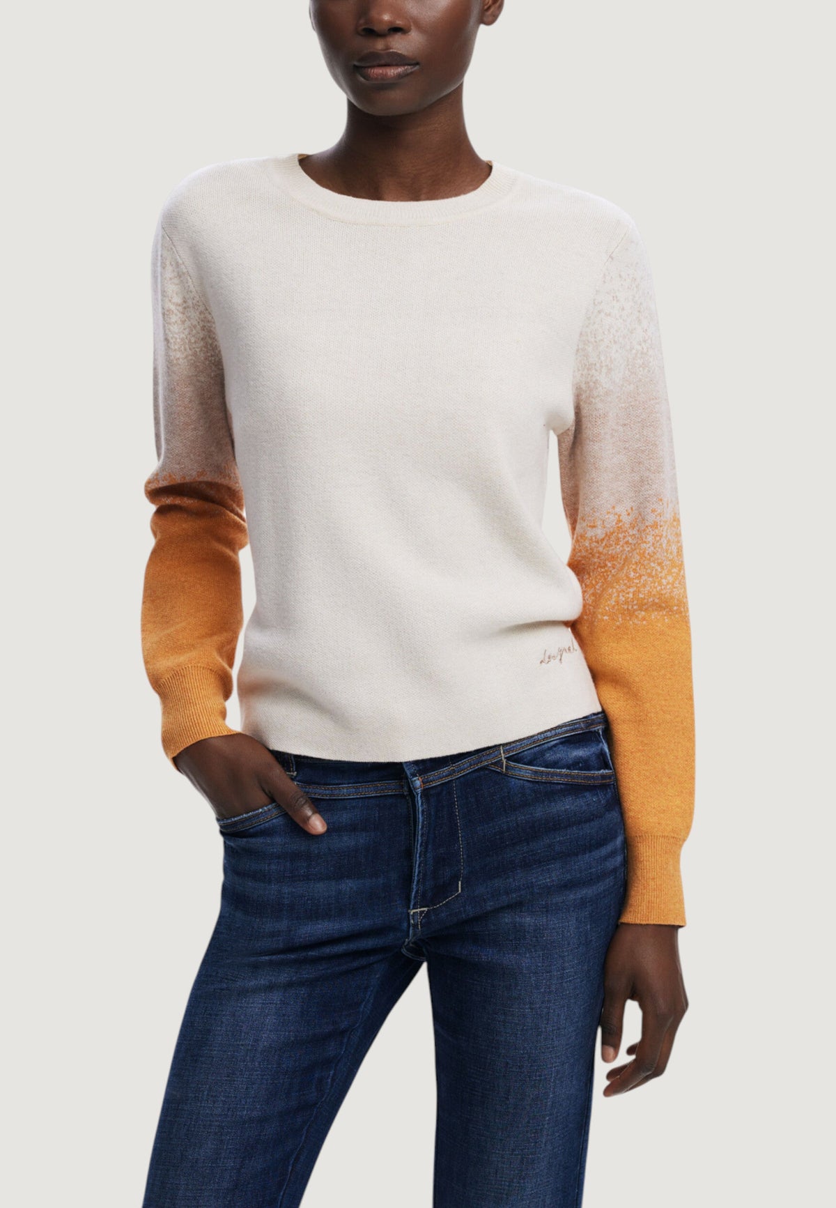 Desigual Fama Trui – Crème / Oranje