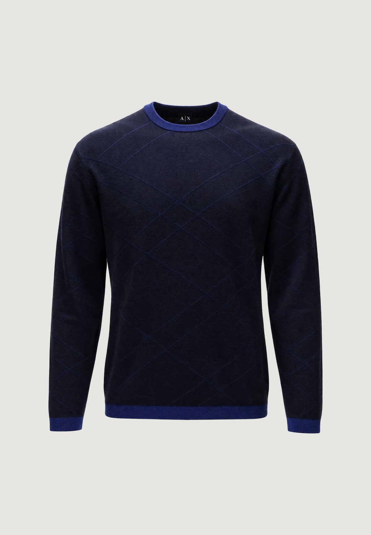 Armani Exchange Trui van Viscose – Marineblauw
