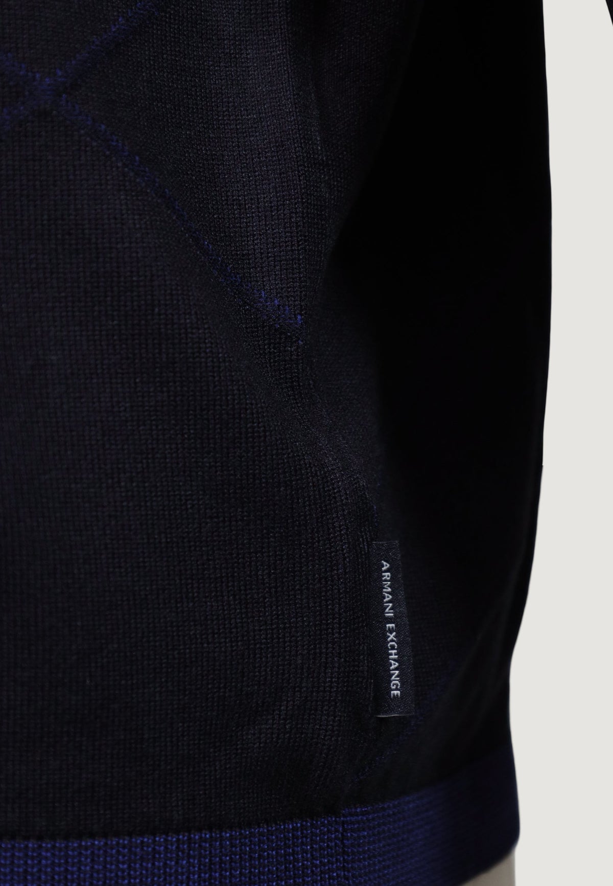 Armani Exchange Trui van Viscose – Marineblauw