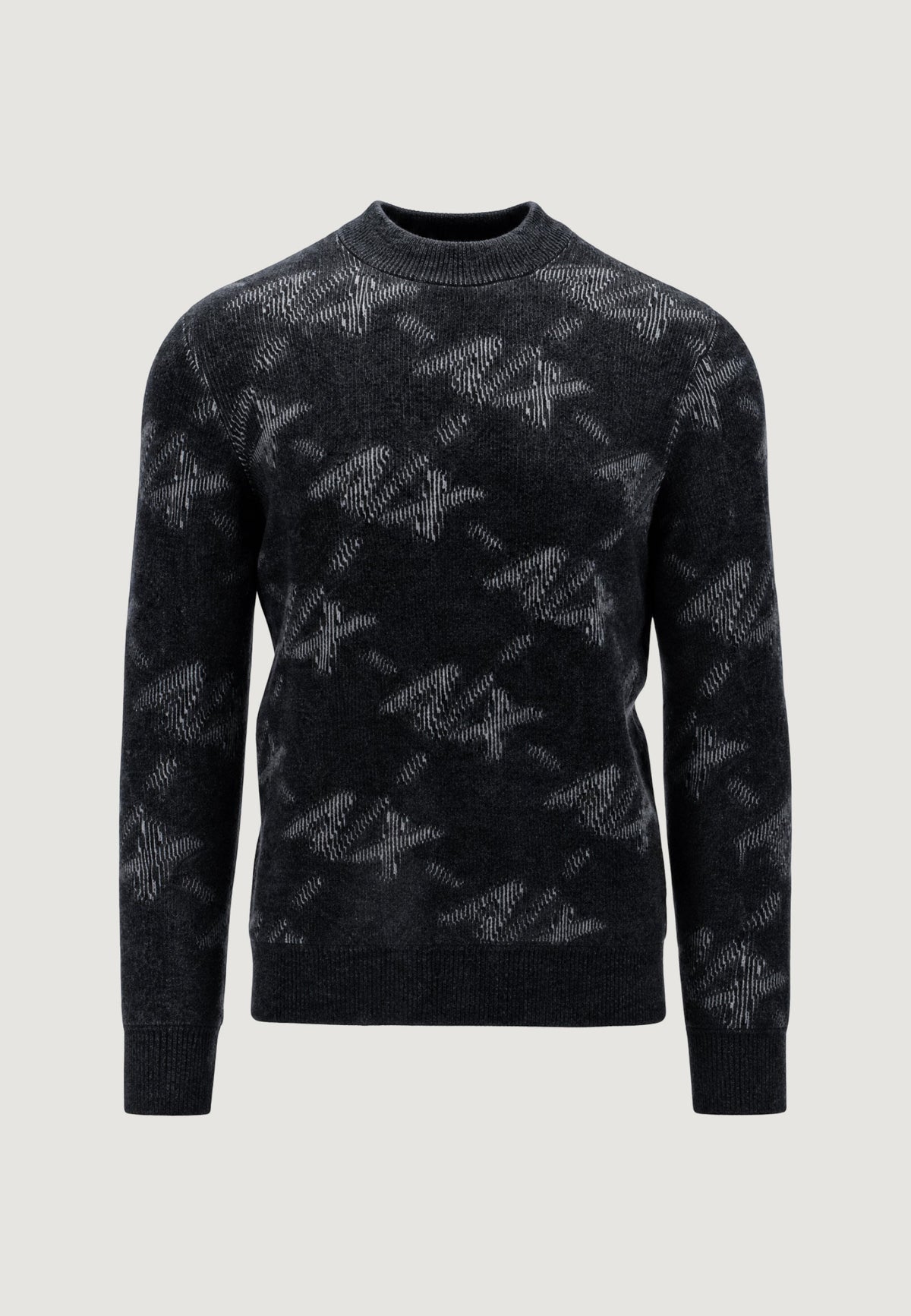 Armani Exchange Gebreide Trui – Zwart / Grijs