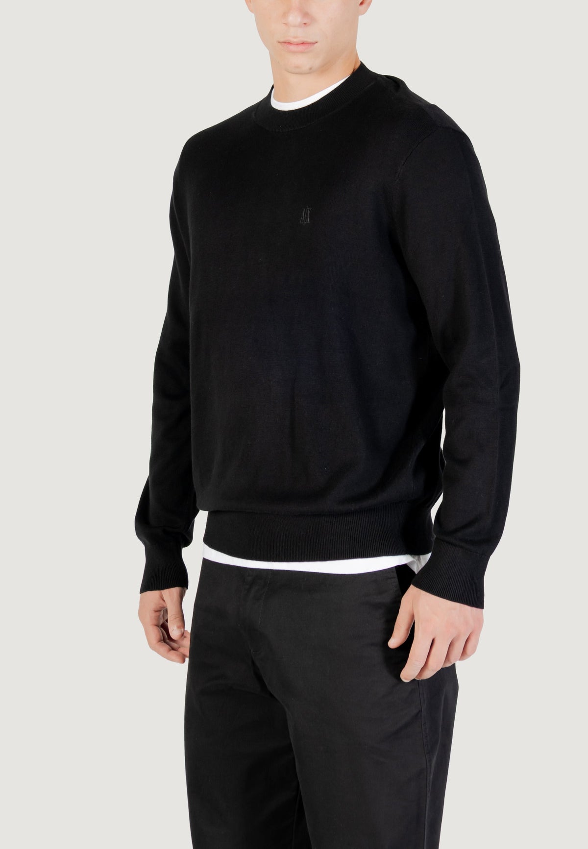 Armani Exchange Trui met Zijde – Zwart