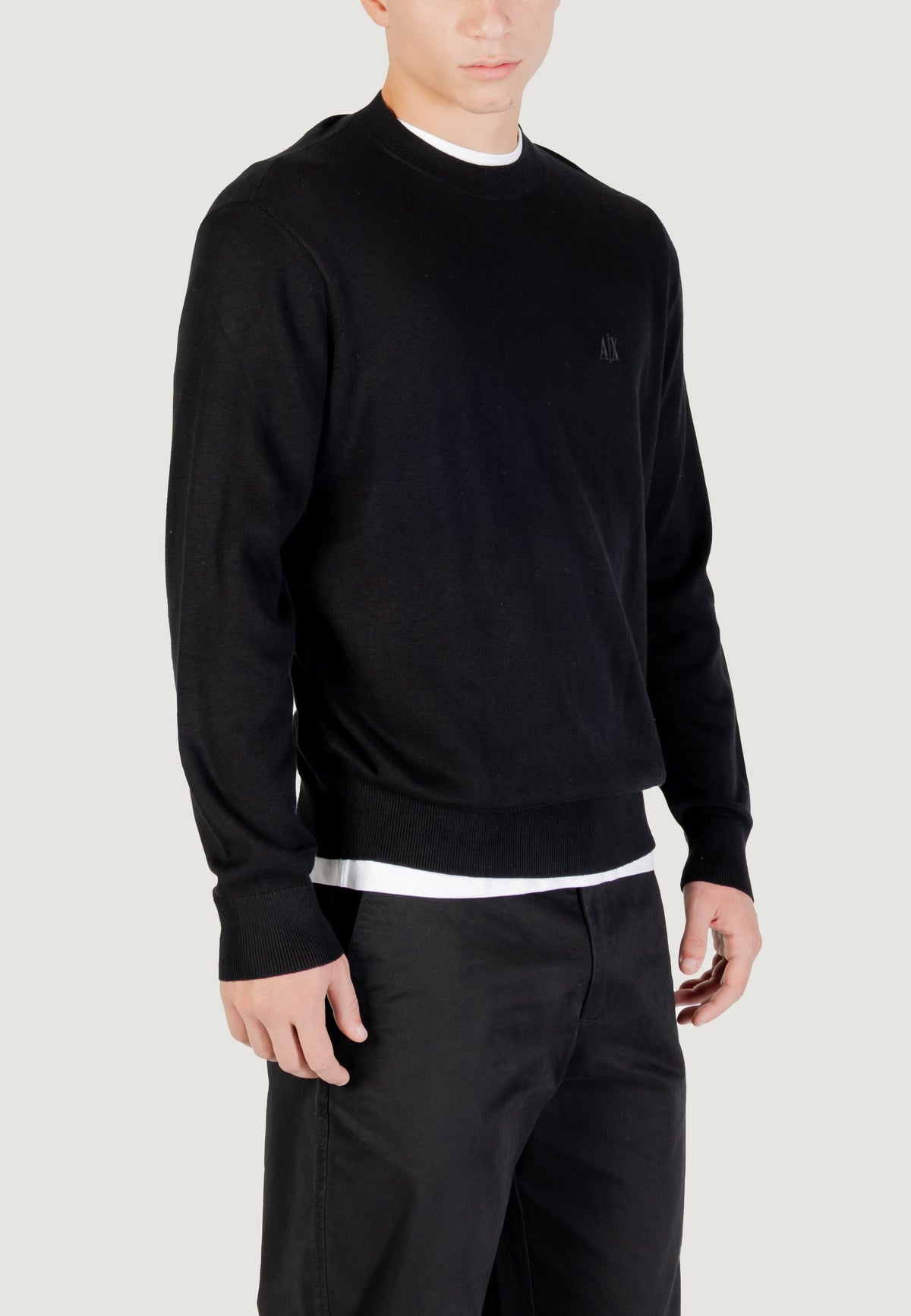 Armani Exchange Trui met Zijde – Zwart