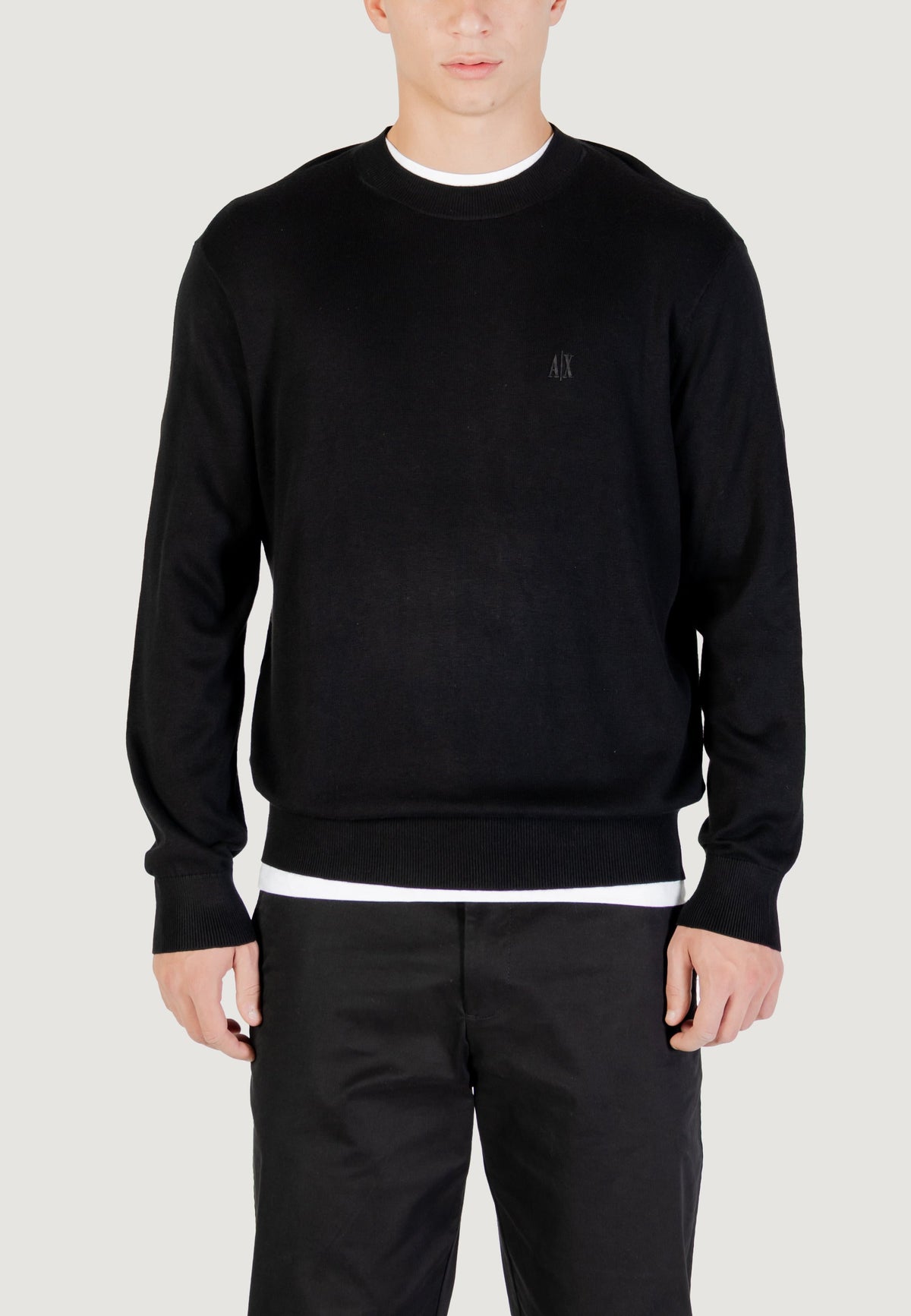 Armani Exchange Trui met Zijde – Zwart