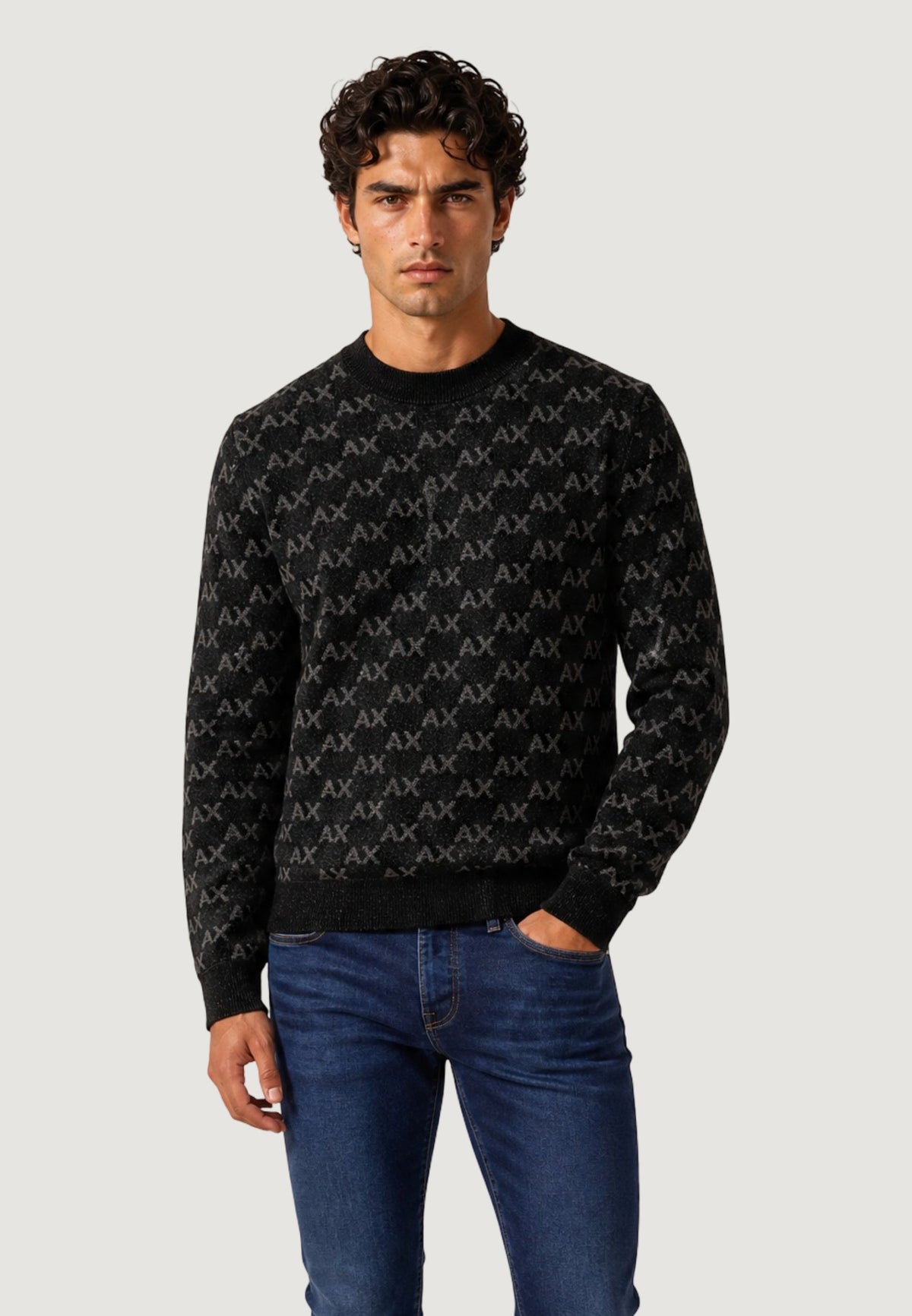 Armani Exchange Trui van Polyester – Zwart