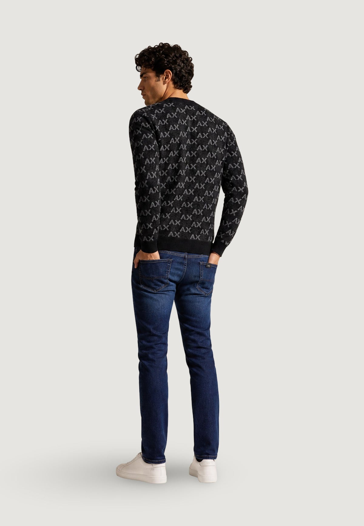 Armani Exchange Trui van Polyester – Zwart