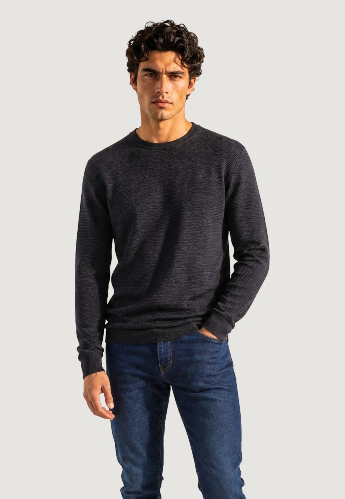 Armani Exchange Trui van Viscose – Zwart
