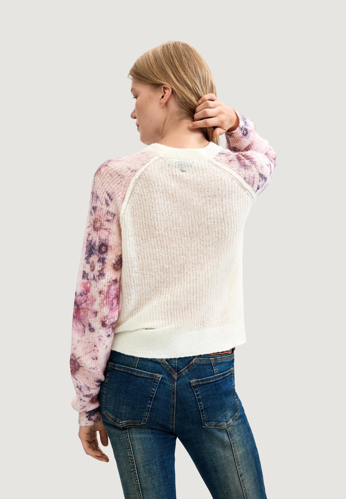 Desigual Fancybotanic Trui – Wit / Roze