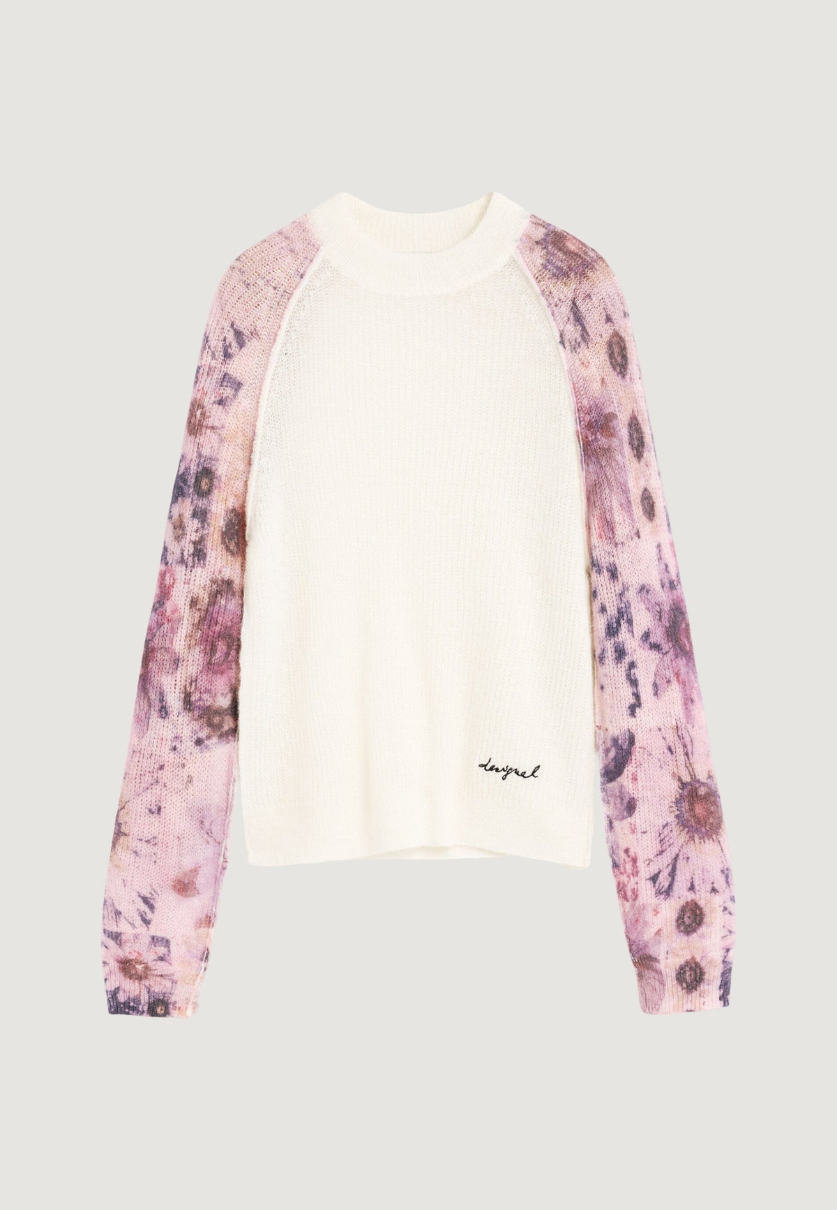 Desigual Fancybotanic Trui – Wit / Roze