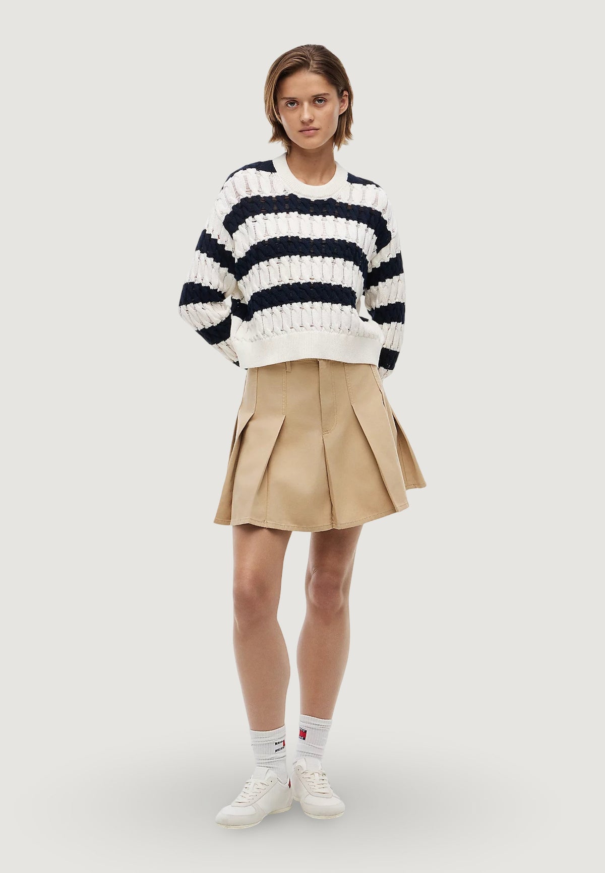 Tommy Hilfiger Katoenen Trui met Lange Mouwen – Marineblauw