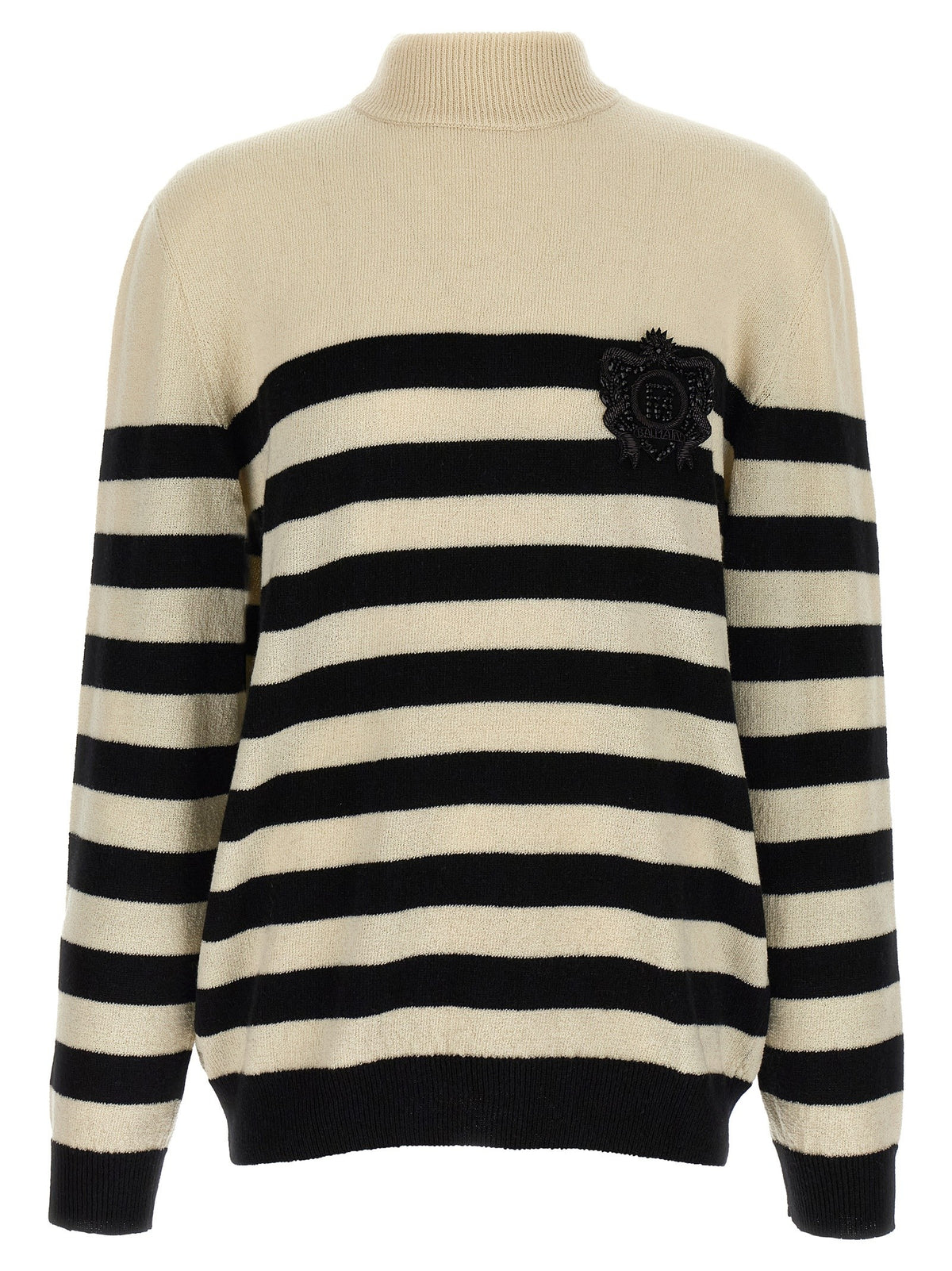 Balmain Marinière Trui – Wit / Zwart