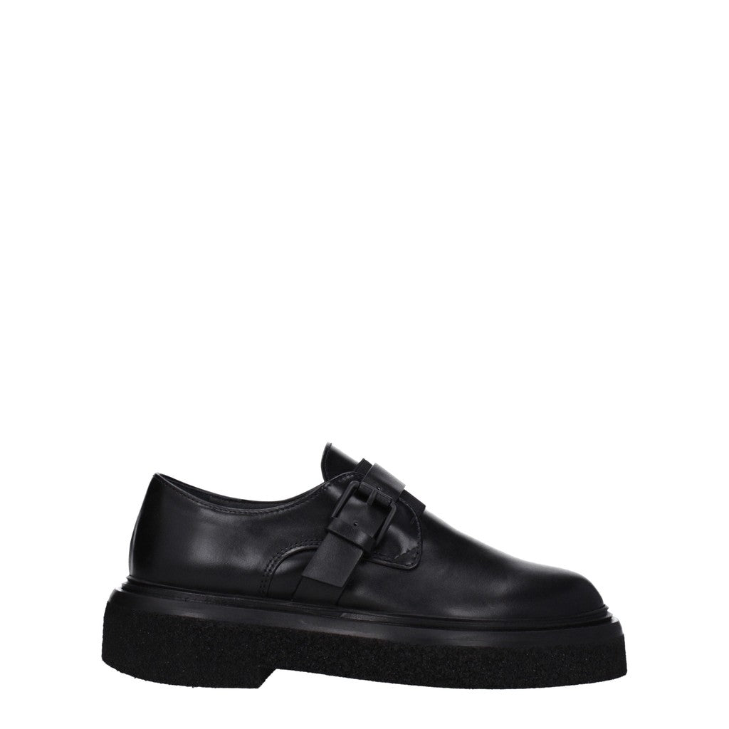 Max Mara Leren loafers – Zwart