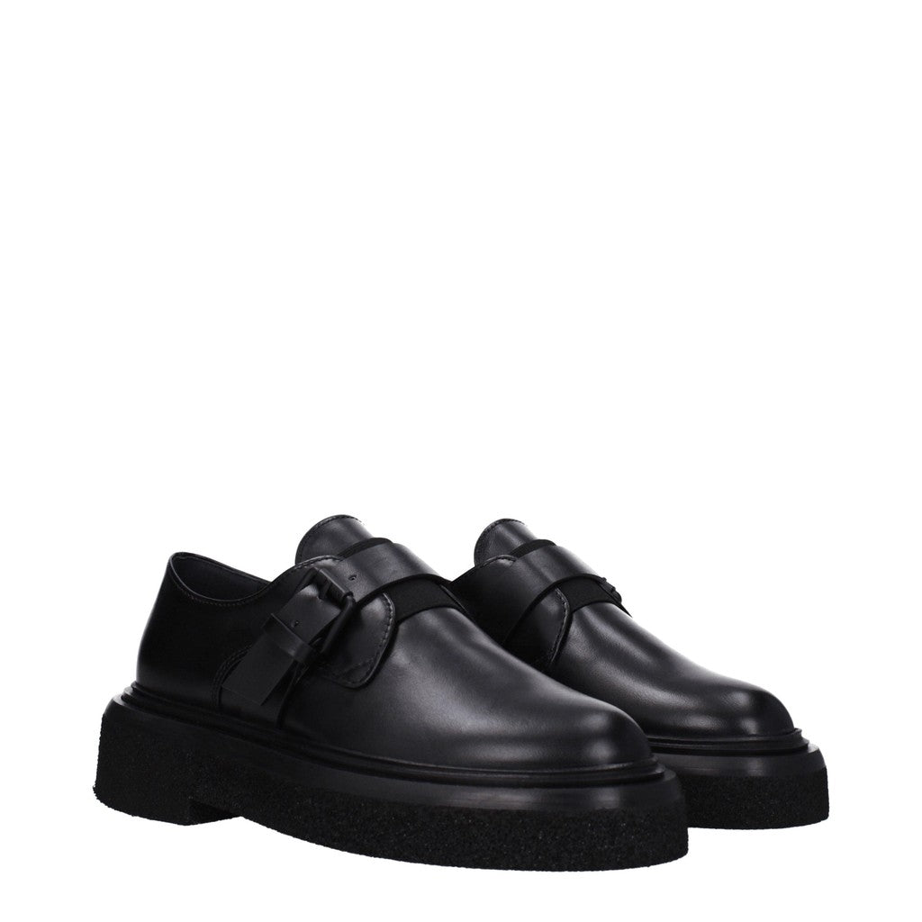 Max Mara Leren loafers – Zwart