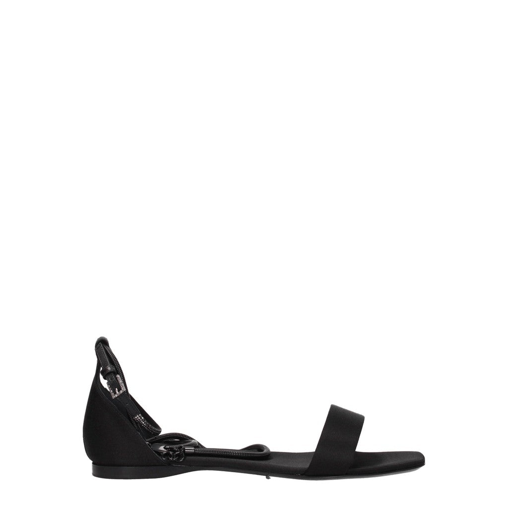 Max Mara Satijnen sandalen – Zwart