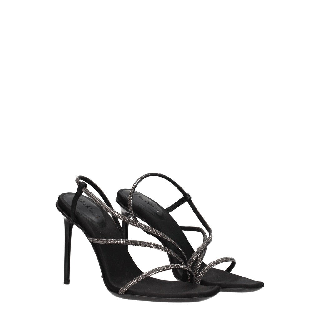 Max Mara Suède sandalen met hak – Zwart