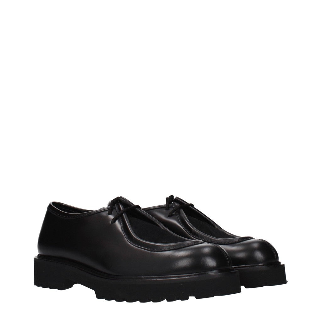 Max Mara Veterschoenen van leer en suède – Zwart