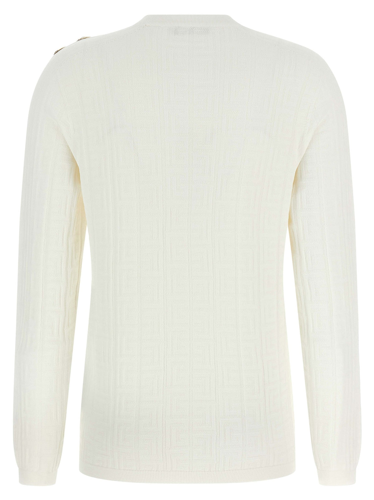 Balmain Trui met Schouderdetail – Wit