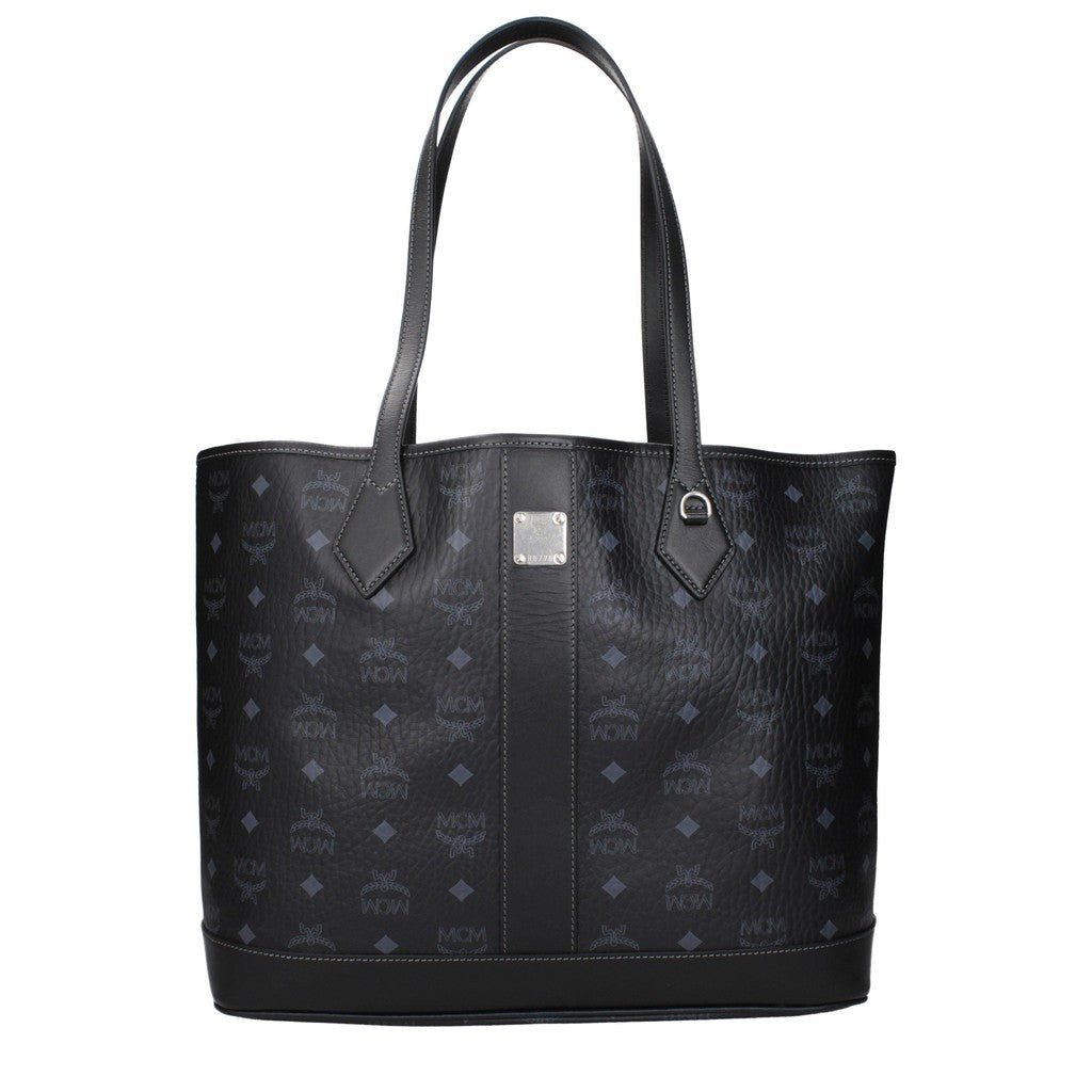 MCM Shopper van stof en leer – Zwart
