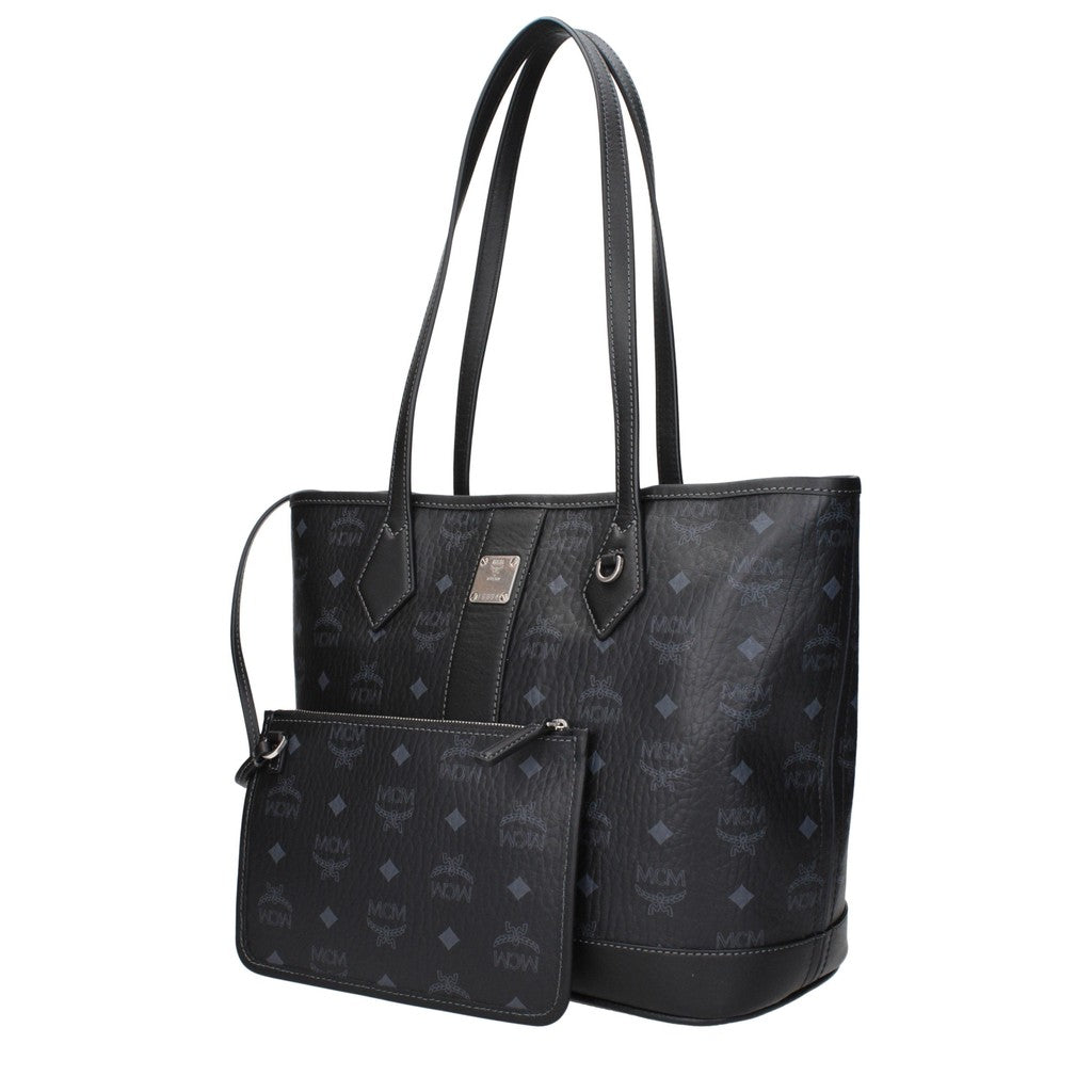 MCM Shopper van stof en leer – Zwart