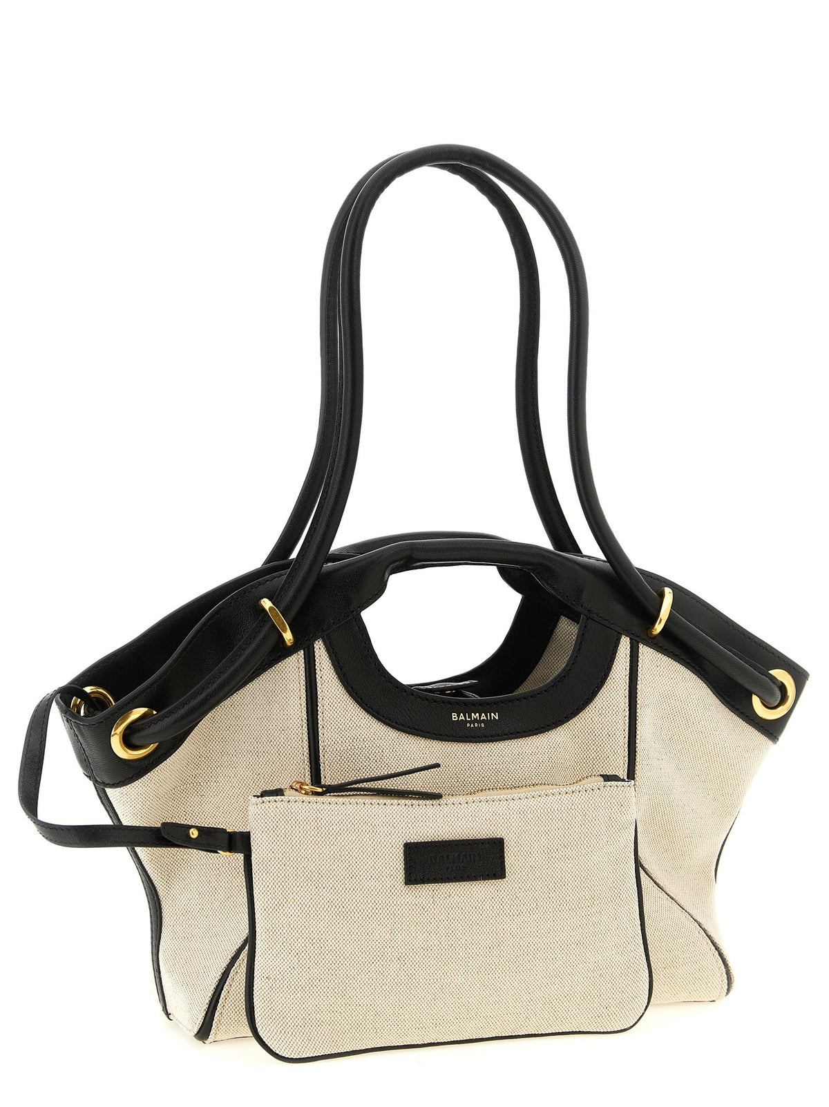 Balmain Canvas shopper – Wit / Zwart