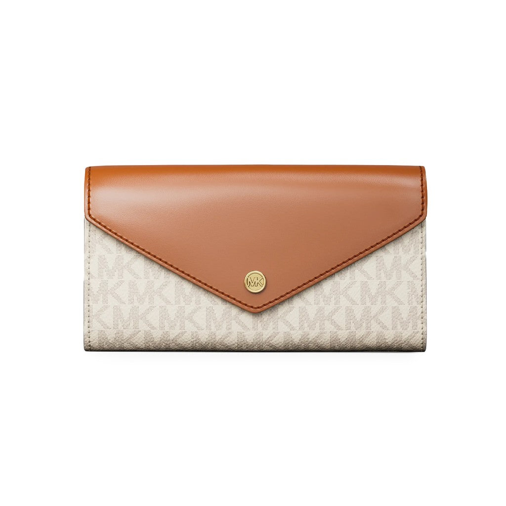 Michael Kors Envelop portemonnee met logoprint – Beige / Bruin