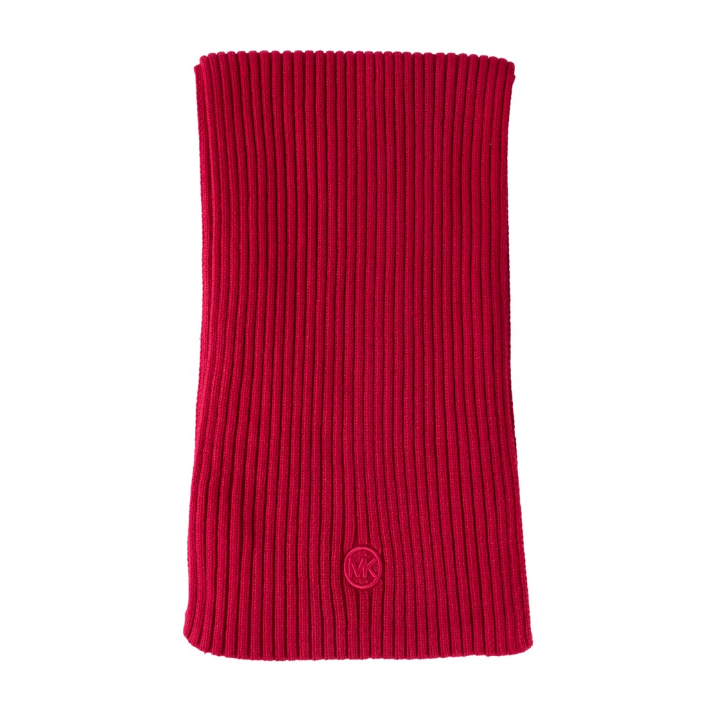Michael Kors Geribbelde sjaal met logo – Rood