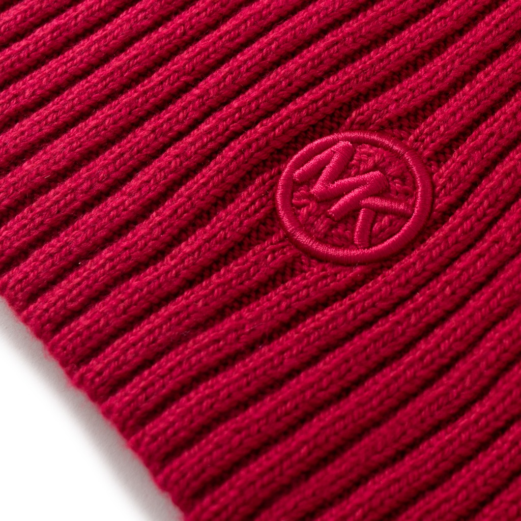 Michael Kors Geribbelde sjaal met logo – Rood