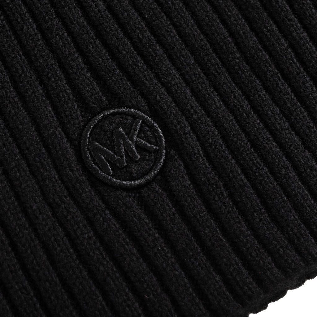 Michael Kors Geribbelde sjaal met logo – Zwart