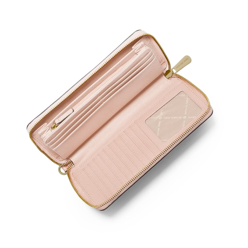 Michael Kors Jet Set Travel Large Polsportemonnee – Lichtroze